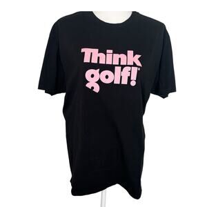 Golf wang men's pink and black Think golf! short sleeve 100% cotton t-shirt L